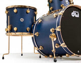 Batería DW Collectors Maple 3 Piezas Shell Pack Regal Blue Gold Hardware